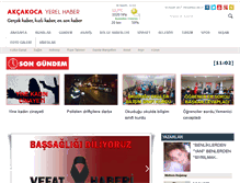 Tablet Screenshot of akcakocayerelhaber.com